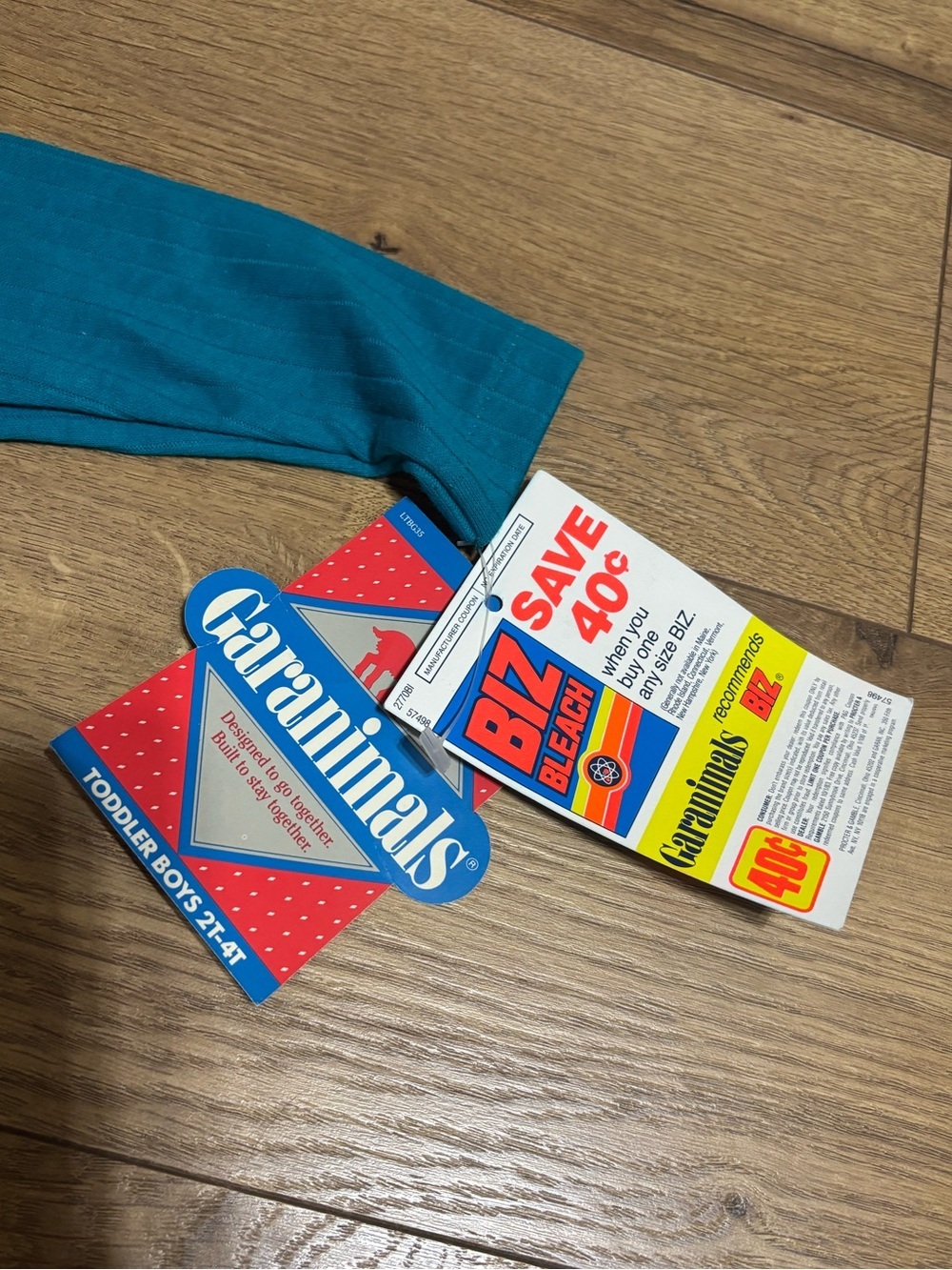 Vintage Garanimals Toddler Turtlenecks Aqua Blue Soft Cotton shirt Size 2T NWT - Picture 4 of 7